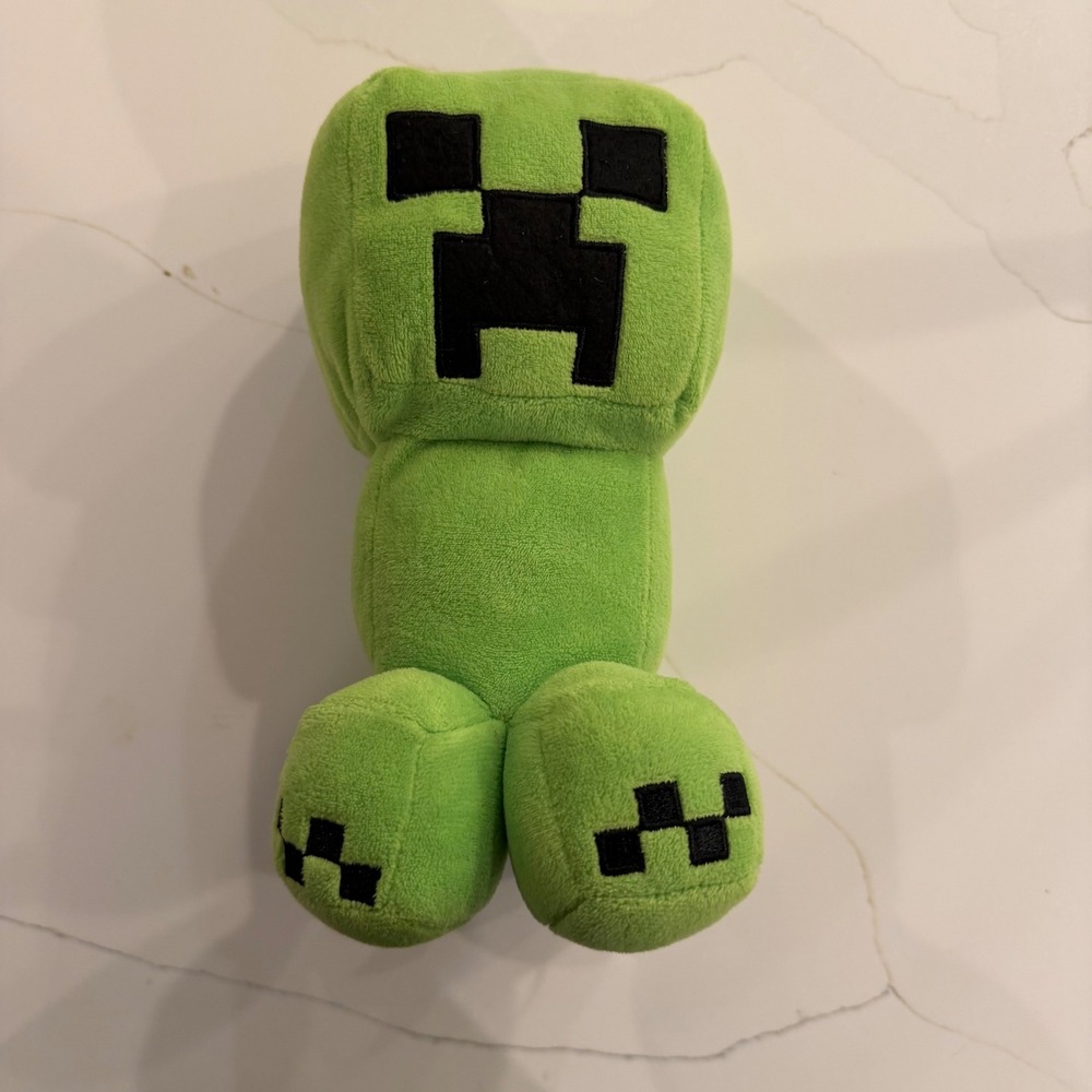 Minecraft Creeper Plush Toy Mattel Mojang Studios Green Pixelated Stuffed Animal